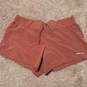 Patagonia Brick Red Sports Shorts